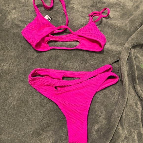 Fashion Nova Swim Fashion Nova Neon Pink Cut Out Bikini Poshmark